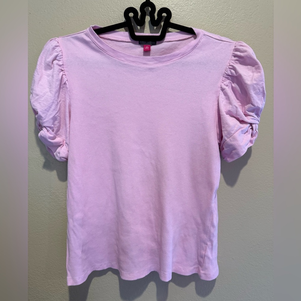 Vince Camuto Pink Puff Sleeve Top